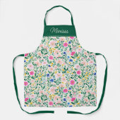 Colorful Floral Personalized  Schürze (Vorderseite)