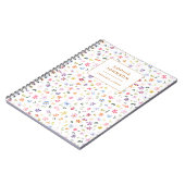 Colorful Floral Pretty Girly Purple Personalized Notizblock (Linke Seite)