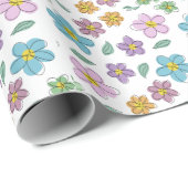 Colorful floral print geschenkpapier (Rolleneckpunkt)