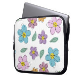 Colorful floral print laptopschutzhülle (Vorderseite Links)