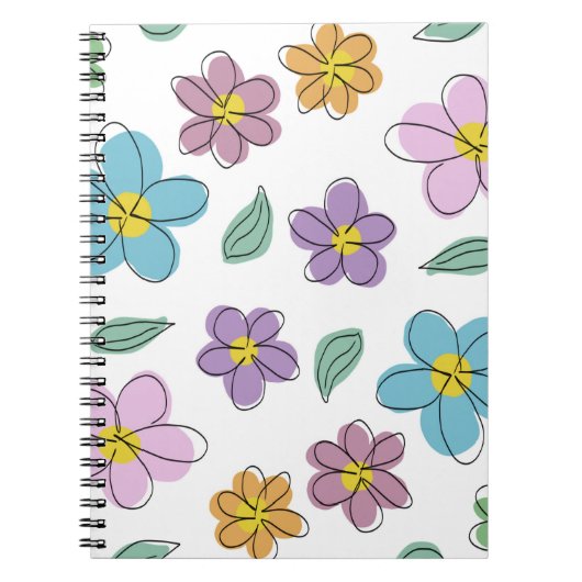 Colorful floral print notizblock (Vorderseite)