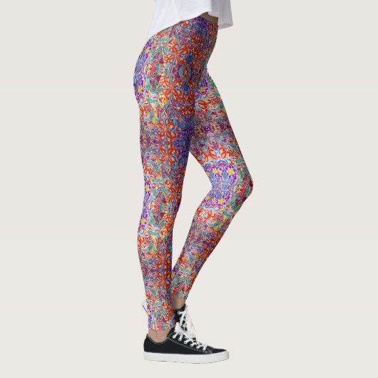 Colorful Floral Sands Pattern Leggings (Rechts)