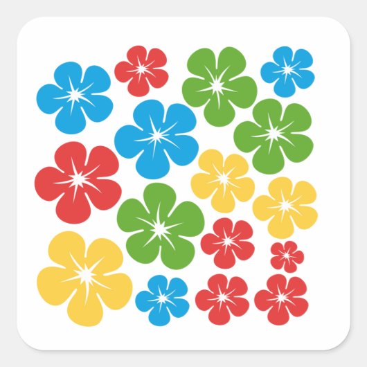 Colorful Floral Sticker (Vorderseite)