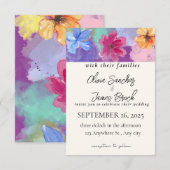 Colorful Floral  wedding invitation  Dankeskarte (Vorne/Hinten)