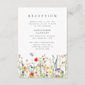 Colorful Floral Wedding Reception Enclosure Card Begleitkarte (Vorderseite)
