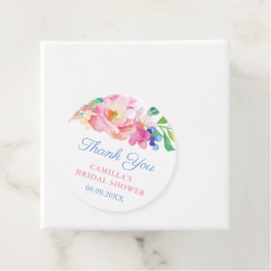 Colorful Florals Summer Garden Baby Dusche Gefalle Geschenkanhänger
