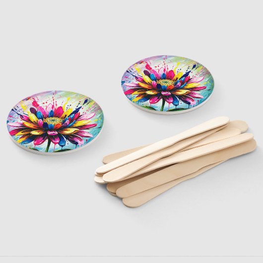 Colorful Flower Fächer (Non-assembled)