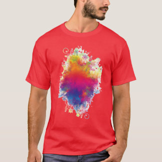 Colorful flower illustration with rainbow friends T-Shirt