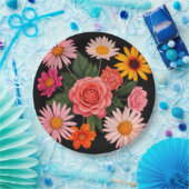 Colorful flower paper plates pappteller (Party)