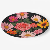Colorful flower paper plates pappteller (Schrägansicht)