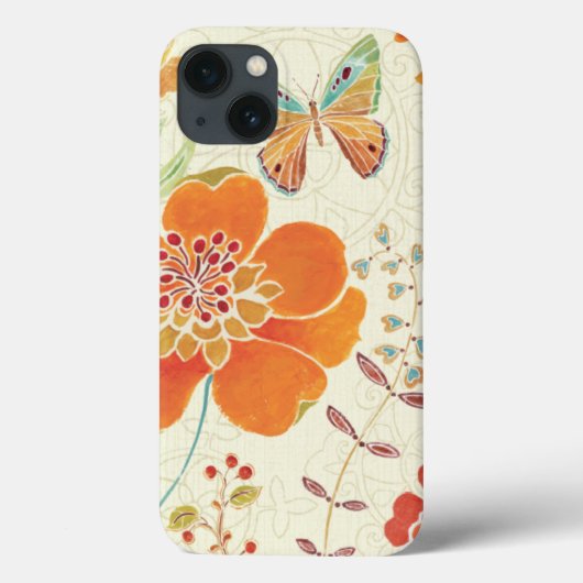 Colorful Flowers and Butterflies Case-Mate iPhone Hülle (Rückseite)