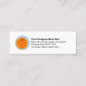 Colorful Flowers Cute Ladybug Babysitter Mini Visitenkarte (Rückseite)