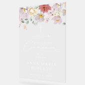 Colorful Flowers, First Holy Communion Welcome Acrylschild (Winkel)