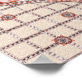 Colorful flowers mughal architecture background wa poster (Ecke)