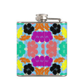 Colorful flowers patterns design flachmann (Rückseite)