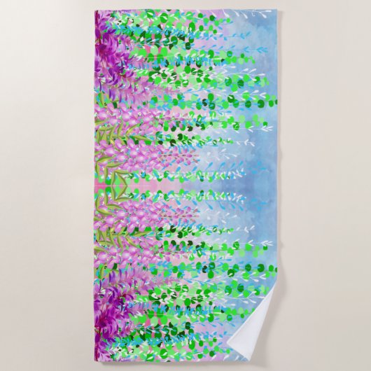 Colorful Flowers Strandtuch (Vorderseite)