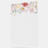 Colorful Flowers, Wildflowers, Baptism Welcome Acrylschild (Winkel)