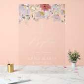 Colorful Flowers, Wildflowers, Baptism Welcome Acrylschild (Hochzeit)