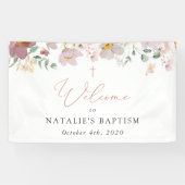 Colorful Flowers, Wildflowers, Baptism Welcome Banner (Horizontal)