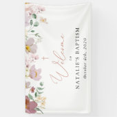 Colorful Flowers, Wildflowers, Baptism Welcome Banner (Vertikal)