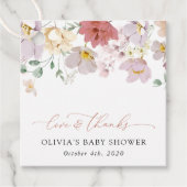 Colorful Flowers, Wildflowers, Boho, Baby Shower Geschenkanhänger (Vorderseite)