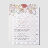 Colorful Flowers, Wildflowers, Boho, Baptism Pergament Einladungen (Versetzt (Einladung))