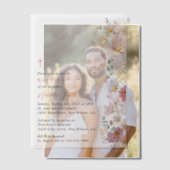 Colorful Flowers, Wildflowers, Boho, Baptism Pergament Einladungen (Versatz (Ehepaar))