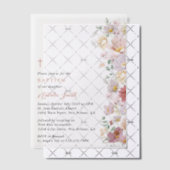 Colorful Flowers, Wildflowers, Boho, Baptism Pergament Einladungen (Versetzt (Einladung))