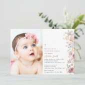 Colorful Flowers, Wildflowers, Boho, Confirmation Einladung (Stehend Vorderseite)