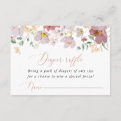 Colorful Flowers, Wildflowers, Boho, Diaper Raffle Begleitkarte (Vorderseite)