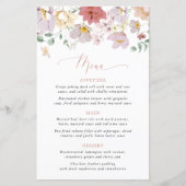 Colorful Flowers, Wildflowers, Boho, Wedding Menu (Vorderseite)