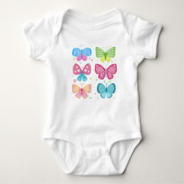 Colorful Flutter Friends Baby Strampler