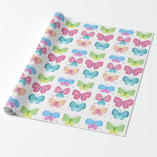 Colorful Flutter Friends Geschenkpapier (Ungerollt)
