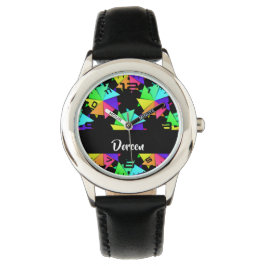 Colorful folded paper pattern armbanduhr