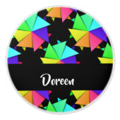 Colorful folded paper pattern keramikknauf (Vorderseite)