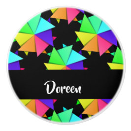 Colorful folded paper pattern keramikknauf