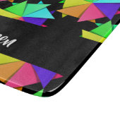 Colorful folded paper pattern schneidebrett (Ecke)