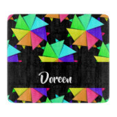 Colorful folded paper pattern schneidebrett (Vorderseite)