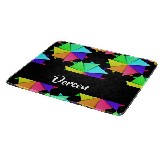Colorful folded paper pattern schneidebrett (Ecke)