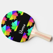 Colorful folded paper pattern tischtennis schläger (Seitenansicht)