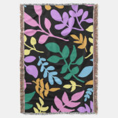 Colorful foliage in black background decke (Vorderseite Vertikal)