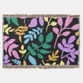 Colorful foliage in black background decke