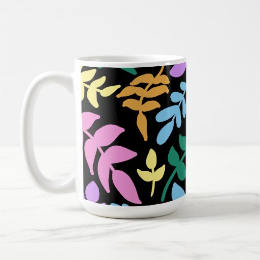 Colorful foliage in black background kaffeetasse (Links)