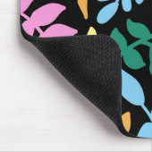 Colorful foliage in black background mousepad (Ecke)
