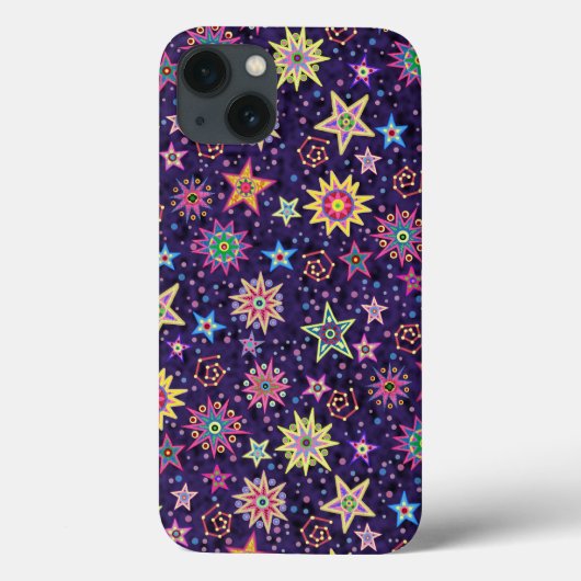 Colorful Folk Art Starry Sky Case-Mate iPhone Hülle (Rückseite)