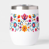 Colorful Folk Floral Tumbler (Vorderseite)