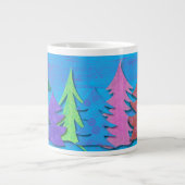 Colorful Forest Christmas Tree Jumbo-Tasse (Vorderseite)