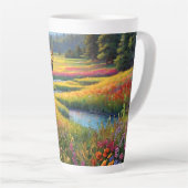 Colorful Forest Colors and Deer art Milchtasse (Rechte Ecke)