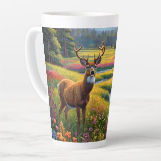 Colorful Forest Colors and Deer art Milchtasse