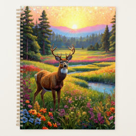 Colorful Forest Colors and Deer art Planer